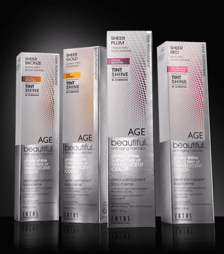 Tint shine products from AGEbeautiful. 