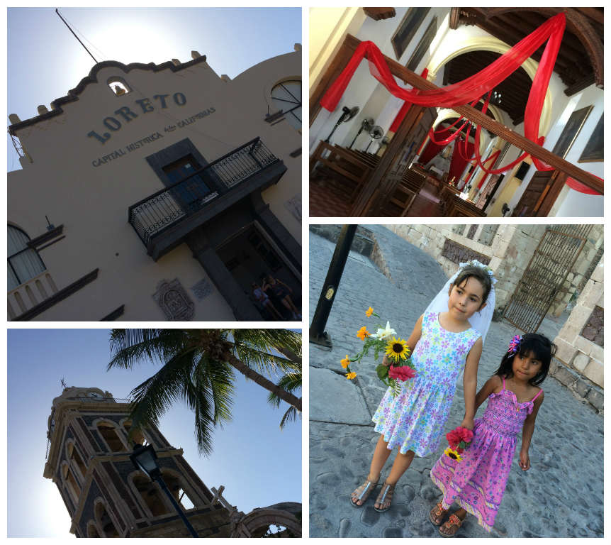 Collage of images taken in Loreto, Mexico.