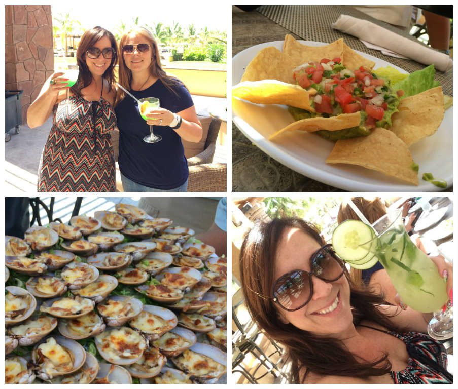 Collage of images of food and cocktails from an all-inclusive resort in Loreto, Mexico.