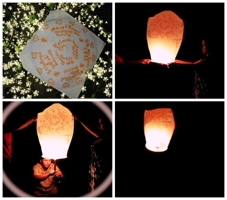 Letting off luminarias in Loreto, Mexico.