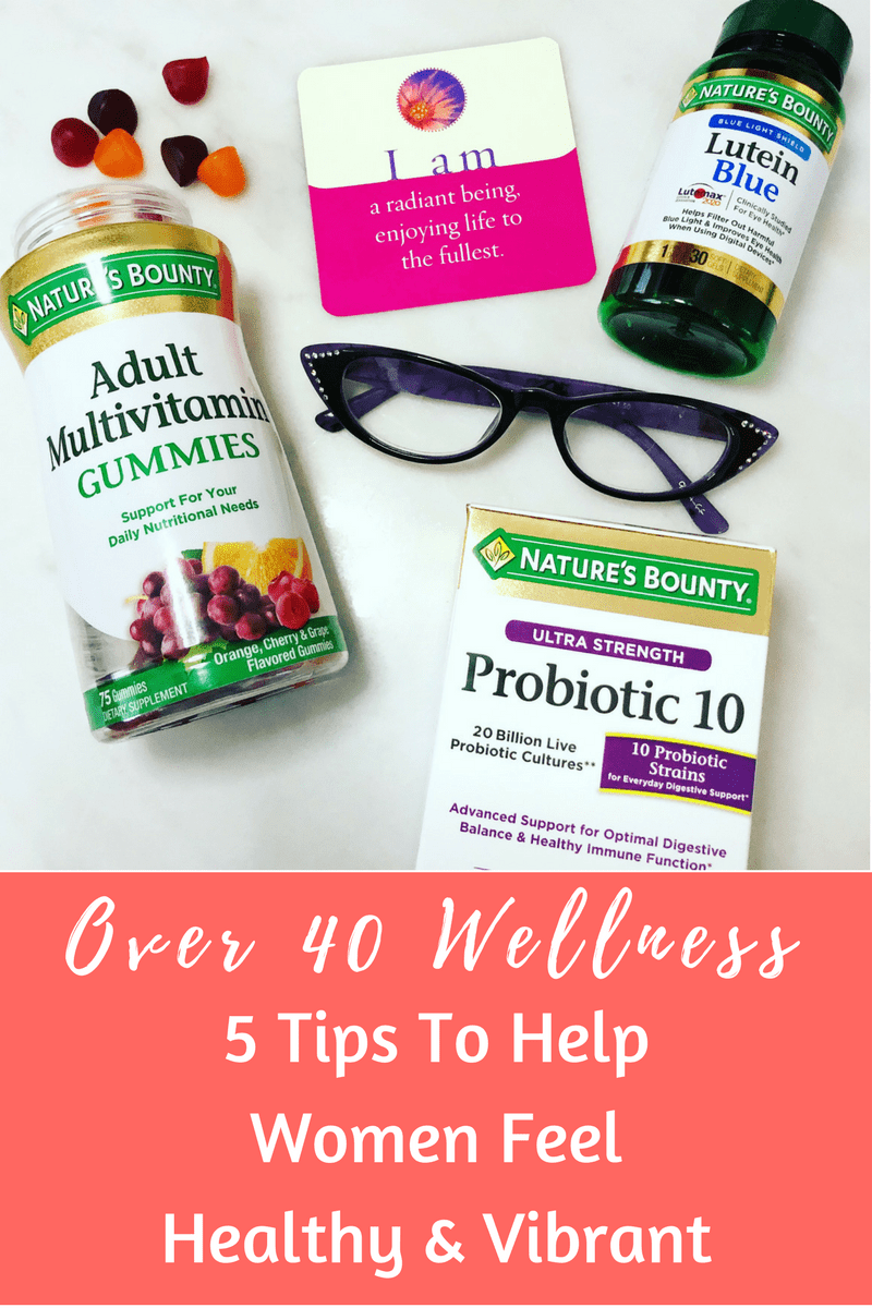 I am excited to partner with Nature's Bounty on this informative women's health post to share some of my favorite wellness tips to help women over 40 feel healthy and vibrant.